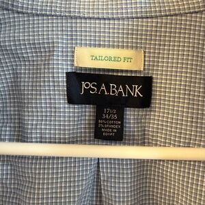 Jos. A. Bank Light Blue Plaid Dress Shirt